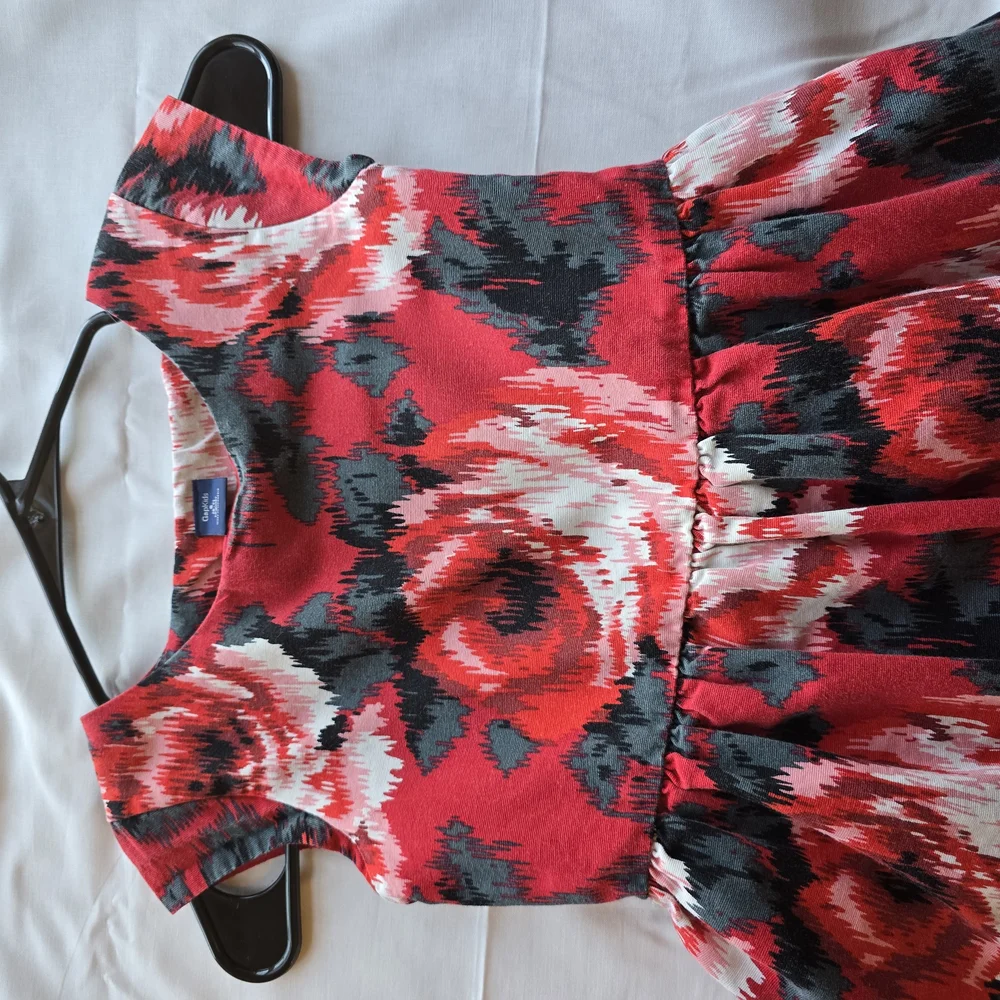 Gap Girls size 6 Floral Red and Black Dress